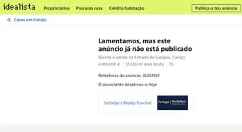 Imobiliária retira anúncio sobre venda da casa de Lourdes Castro
