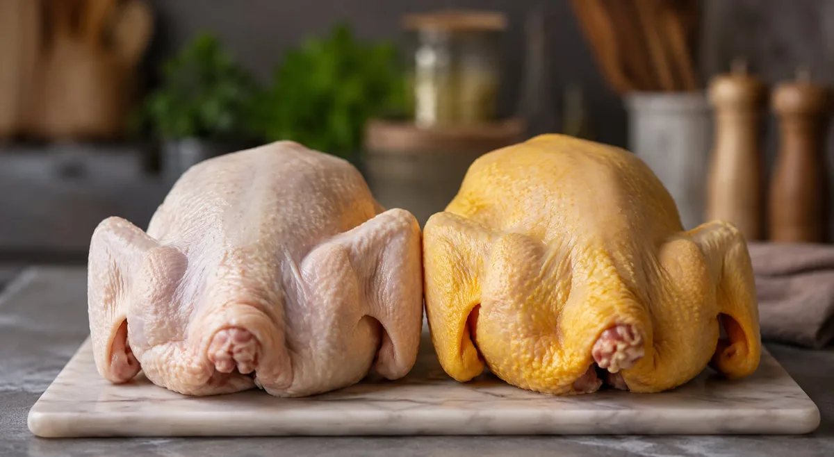 Pollo con piel blanca o amarilla: en qué se diferencian y cuál es la mejor opción