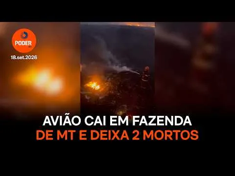 Queda de avião mata 2 pessoas em Poxoréu, em Mato Grosso