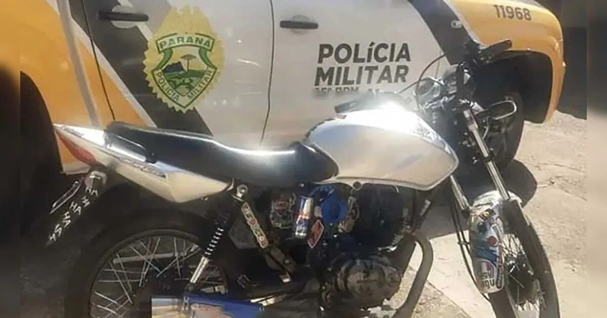 Passageiro de moto é detido após desacatar policiais em Ivaiporã; veículo é guinchado