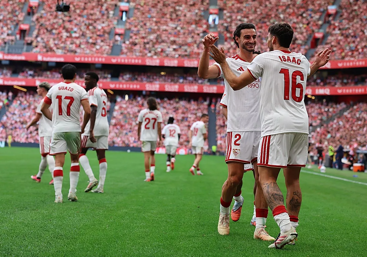 El primer gol de Isaac con el 16 sevillista a la espalda: «Sé lo que significa para este club llevar este dorsal»