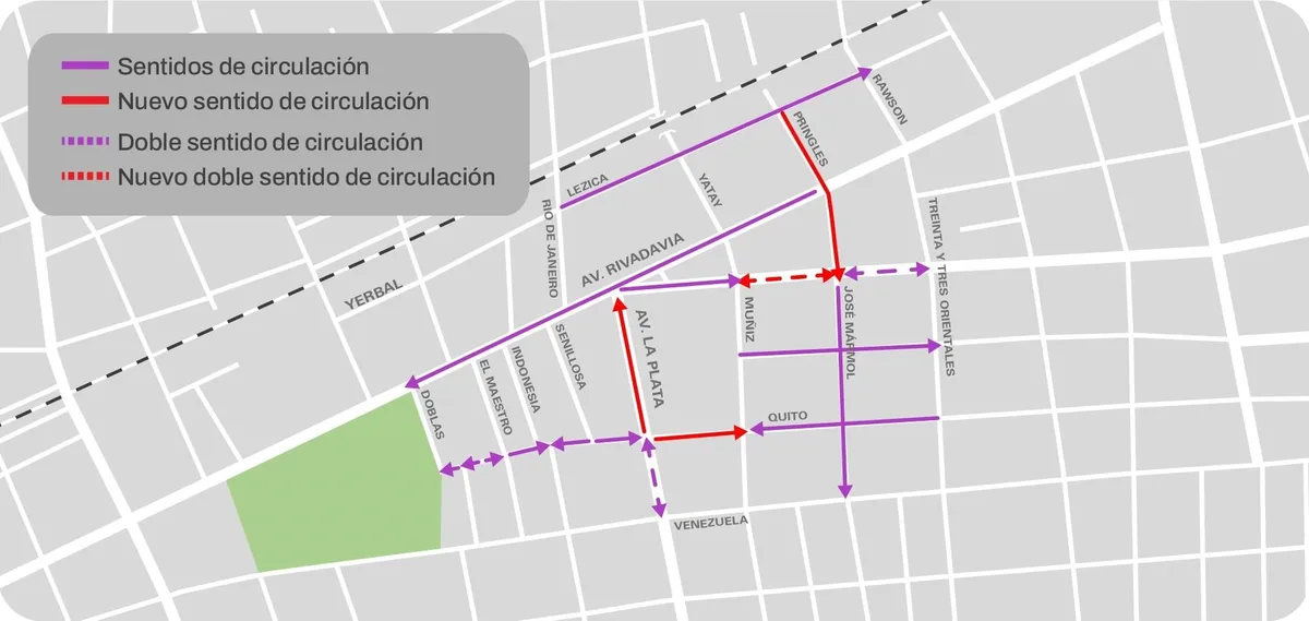 TramBus: desde el 15 de septiembre cambian sentidos de calles y el estacionamiento en Almagro y Caballito