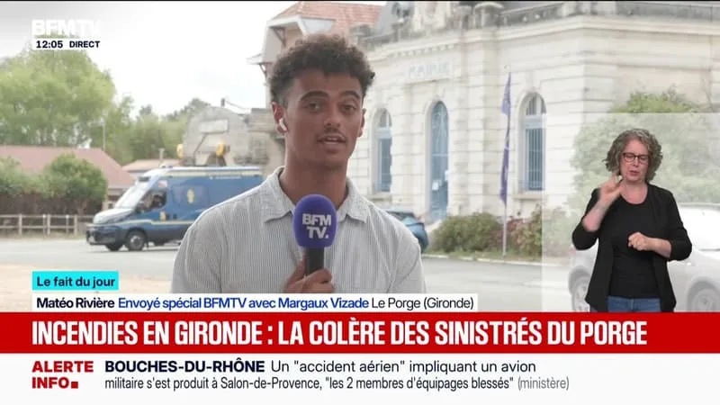 Incendie en Gironde: les sinistrés du Porge en colère de ne pas avoir pu interpeller Sébastien Lecornu