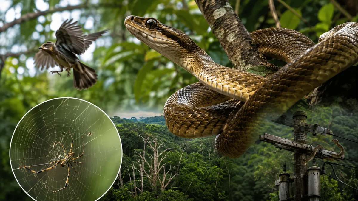 Cobra invasora acaba com 10 espécies de aves, aumenta teias de aranha em até 40 vezes e transforma ecossistema inteiro de ilha