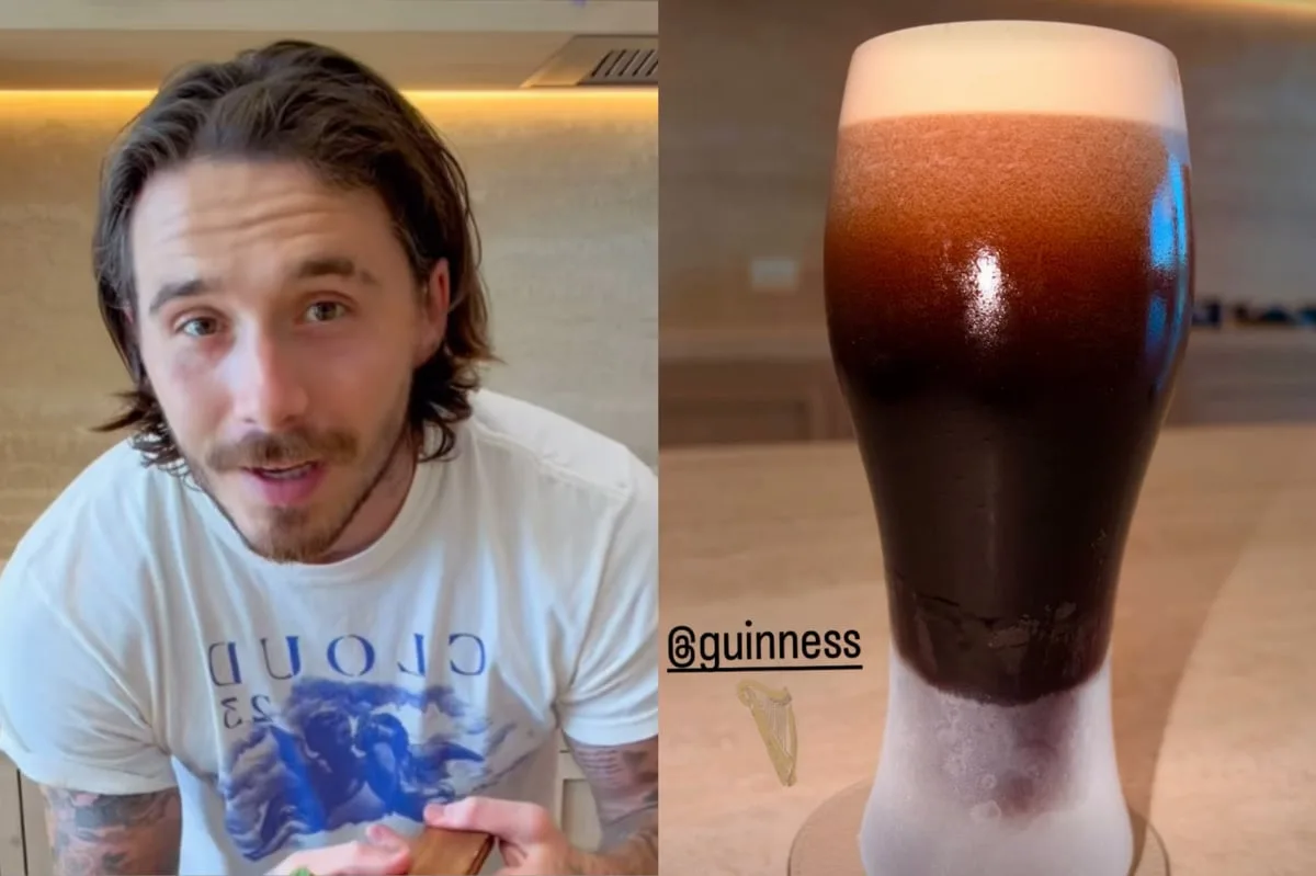 Brooklyn Beckham accused of 'ragebaiting' the 'entire Irish community' with Guinness pour picture