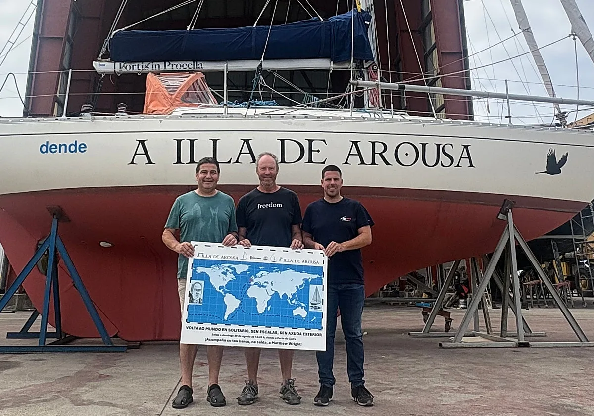 La vuelta al mundo parte de A Illa de Arousa: el reto en solitario de Matthew Wright