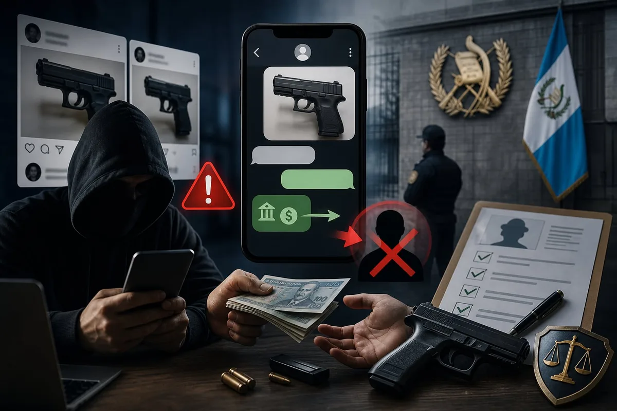El Ministerio Público de Guatemala alerta sobre estafas con armas traumáticas ofrecidas mediante perfiles falsos en redes sociales