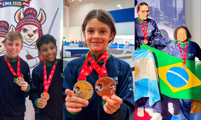 Brasil soma cinco medalhas e faz pódio duplo no Pan-Americano Infantil e Veterano de Esgrima