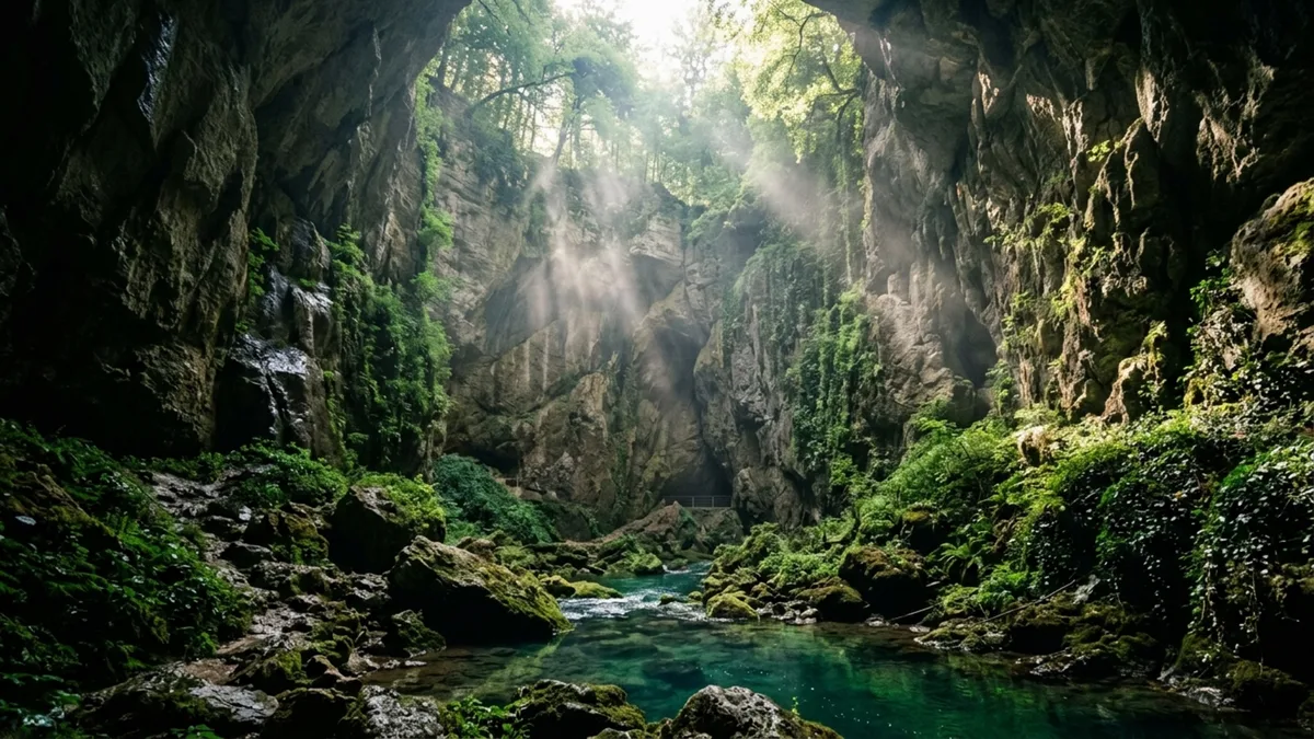 Cavernas usadas por humanos há milhares de anos também guardam um rio subterrâneo que alimenta uma área úmida protegida internacionalmente
