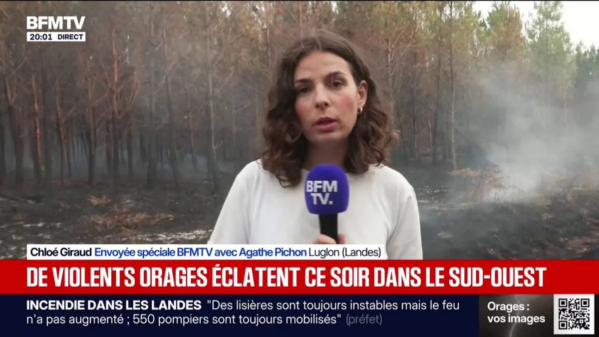 Incendie dans les Landes: des orages sont attendus dans la soirée
