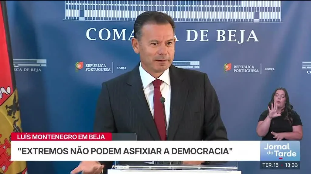 Montenegro diz que "extremos não podem asfixiar a democracia"
