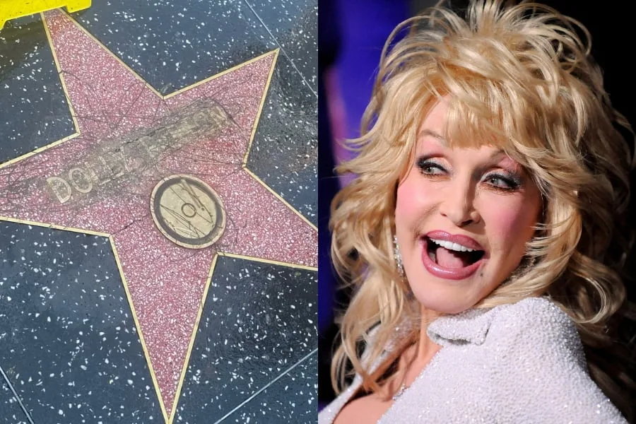 Vandalizaron la estrella de Dolly Parton en el Paseo de la Fama de Hollywood y será reemplazada por una nueva