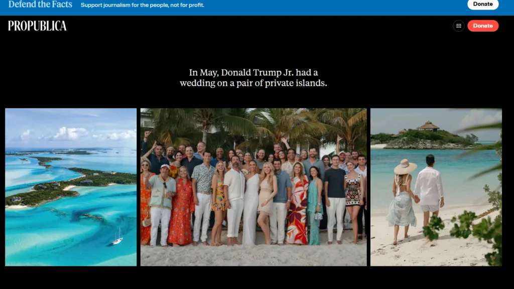 Donald Trump Junior, mariage à la russe