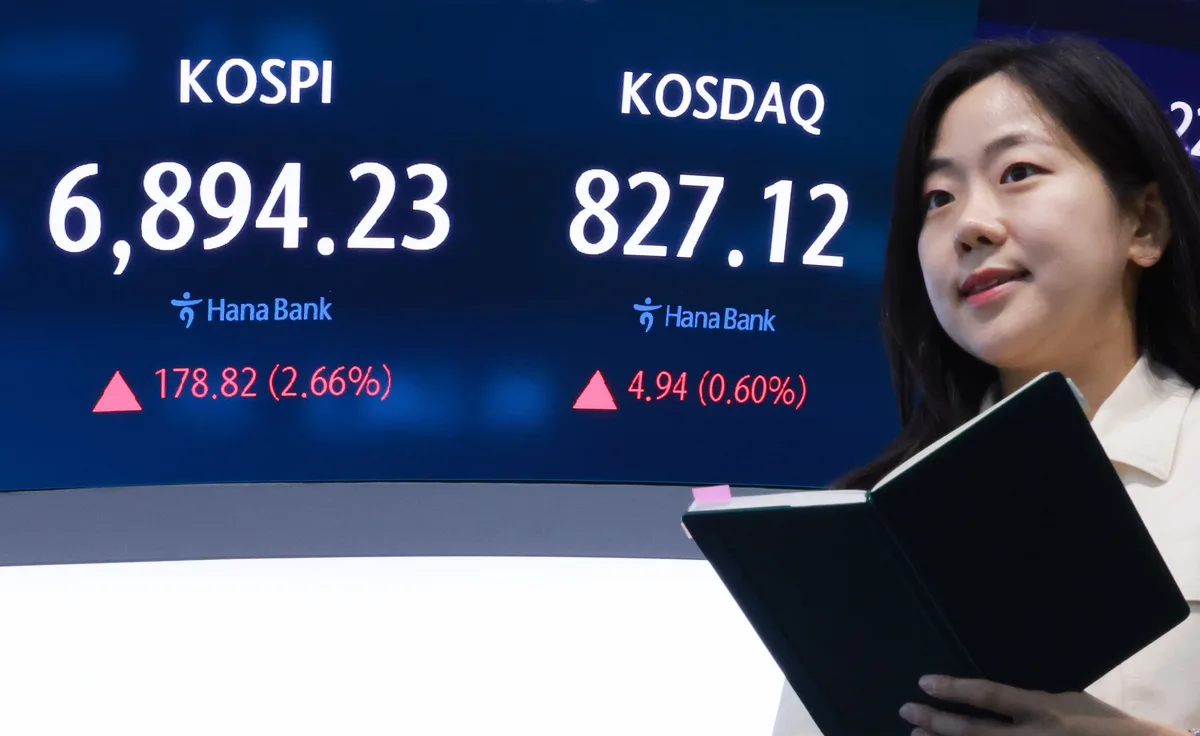 美 기술주 훈풍에…코스피, 1% 상승한 6900선