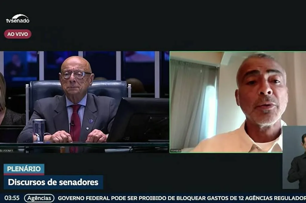 Romário devolve 1 mês de salário de senador após atuar nos EUA como comentarista da copa