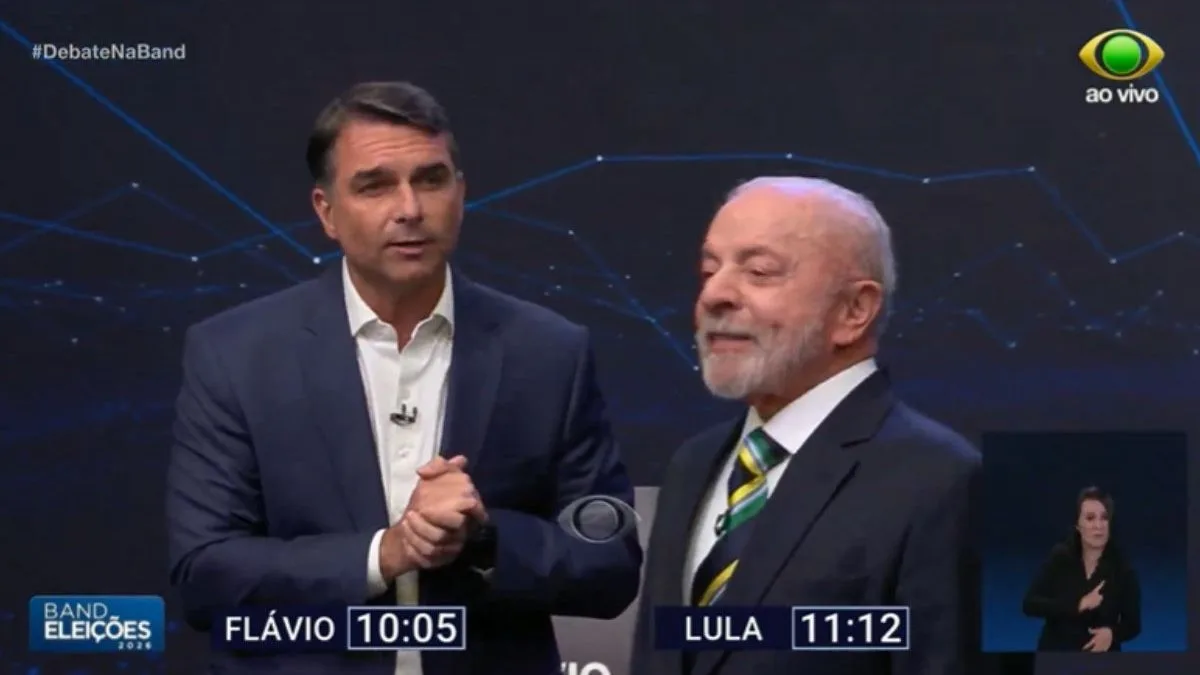 Lula diz que Flávio nunca trabalhou e conhece ônibus ‘por literatura’ durante debate na Band