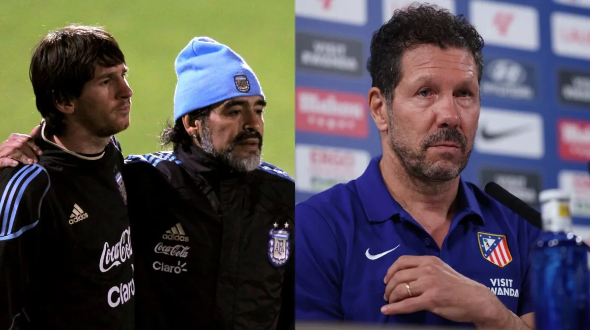 La incómoda pregunta que respondió el Cholo Simeone en conferencia de prensa: “¿Maradona o Messi?"
