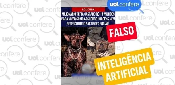Vídeo de homem que teria se transformado em cão é IA