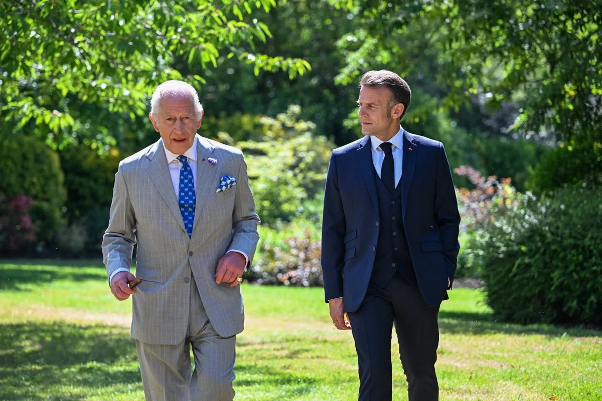 King and Macron unite for historic Bayeux Tapestry viewing in London