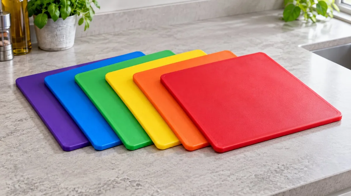 Qué significan los colores de las tablas para cortar alimentos y para qué sirve cada uno en la cocina