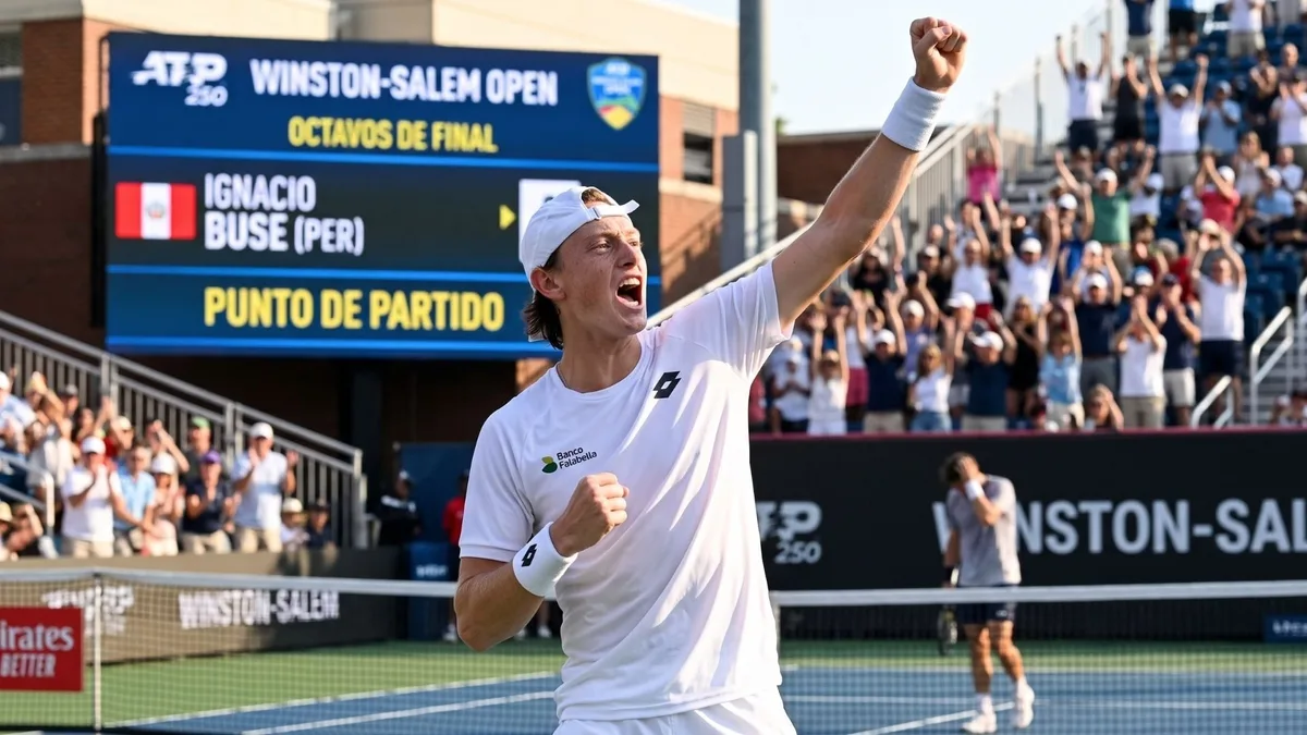 Ignacio Buse derrota a Daniel Altmaier en Winston-Salem y se instala en cuartos de final de un torneo ATP por quinta vez