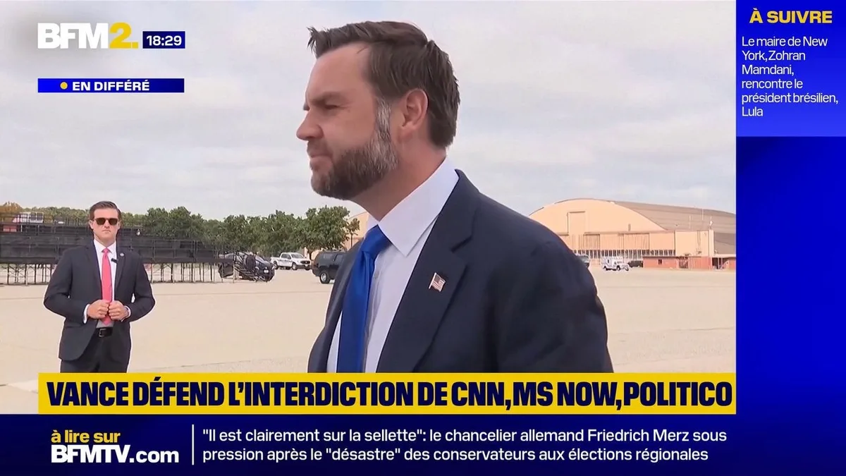 "De la propagande d’extrême gauche": JD Vance justifie l'interdiction de CNN, MS NOW et Politico à la Maison Blanche