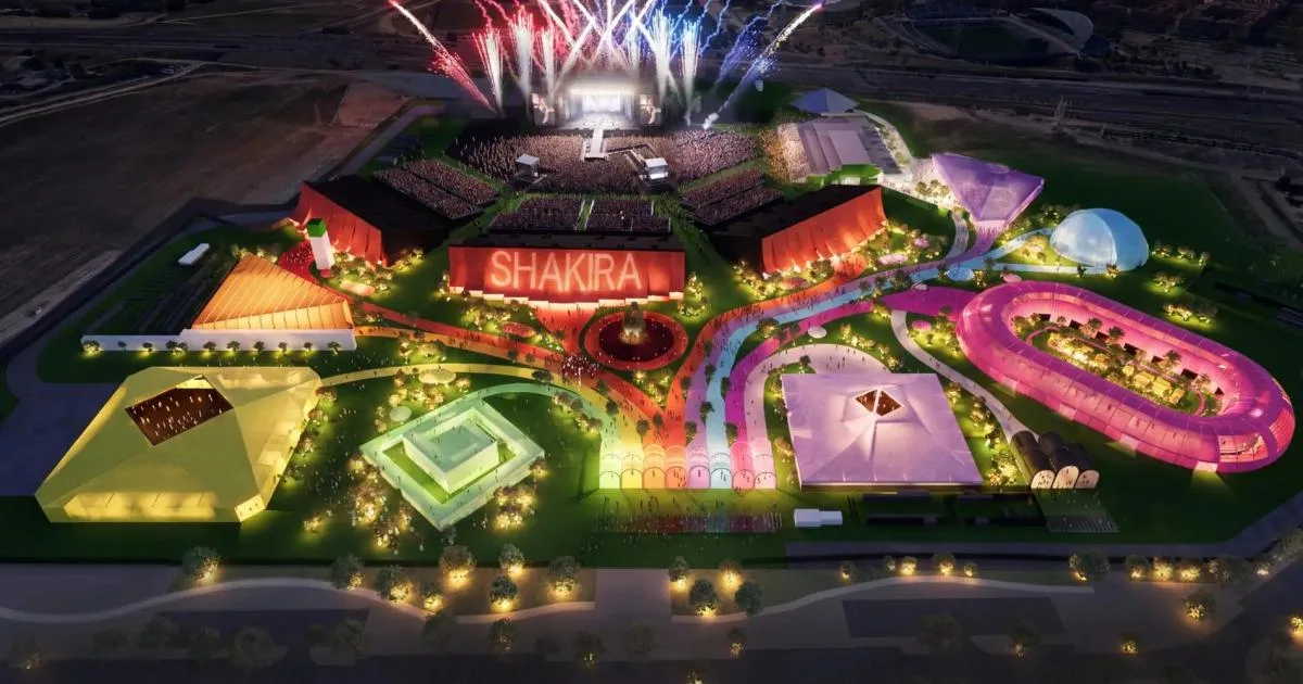 Shakira creó una “microciudad” en Madrid para sus 12 shows: cómo es Macondo Park