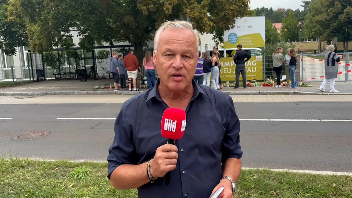 Doppelmord an Brandenburger Schule - BILD-Reporter Peter Hell vor Ort