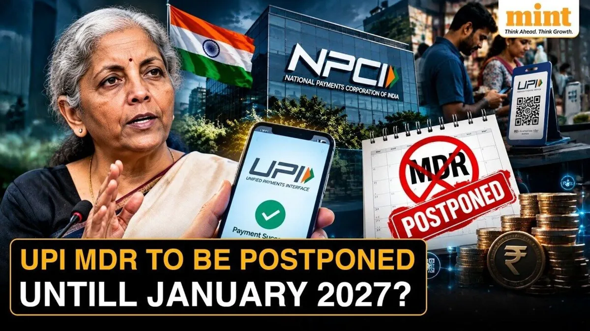 UPI MDR rollout delayed? 0.4% fee on payments above ₹2,000 may start in January 2027