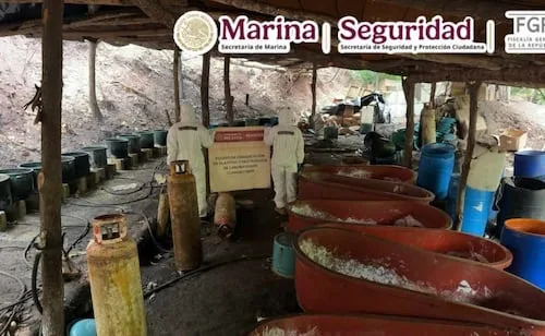 Desmantelan laboratorio en Durango con más de 1 tonelada de metanfetaminas; no se reportan detenidos
