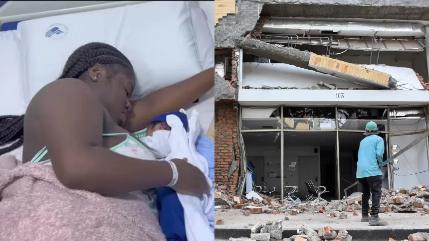 VIDEO | El sorprendente parto de una mujer durante la evacuación de un hospital en pleno terremoto en Colombia