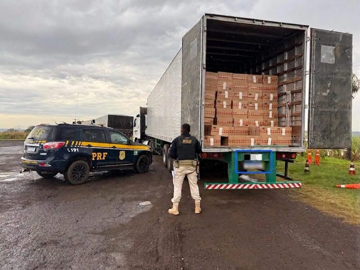 Meio milhão de maços de cigarro são apreendidos pela PRF em Maracaju e Itaquiraí