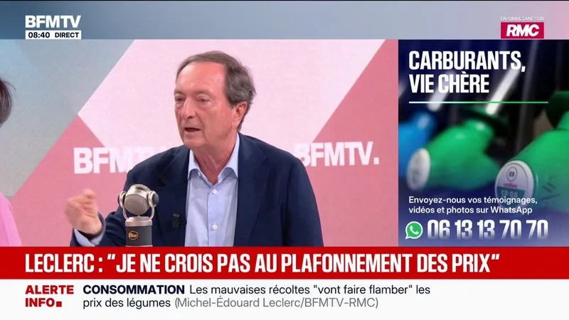 Prix des carburants: "Nous [les distributeurs] ne pouvons pas descendre plus bas nos prix qu'aujourd'hui", affirme Michel-Édouard Leclerc