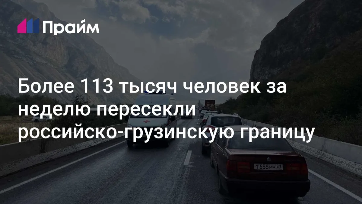 Более 113 тысяч человек за неделю пересекли российско-грузинскую границу