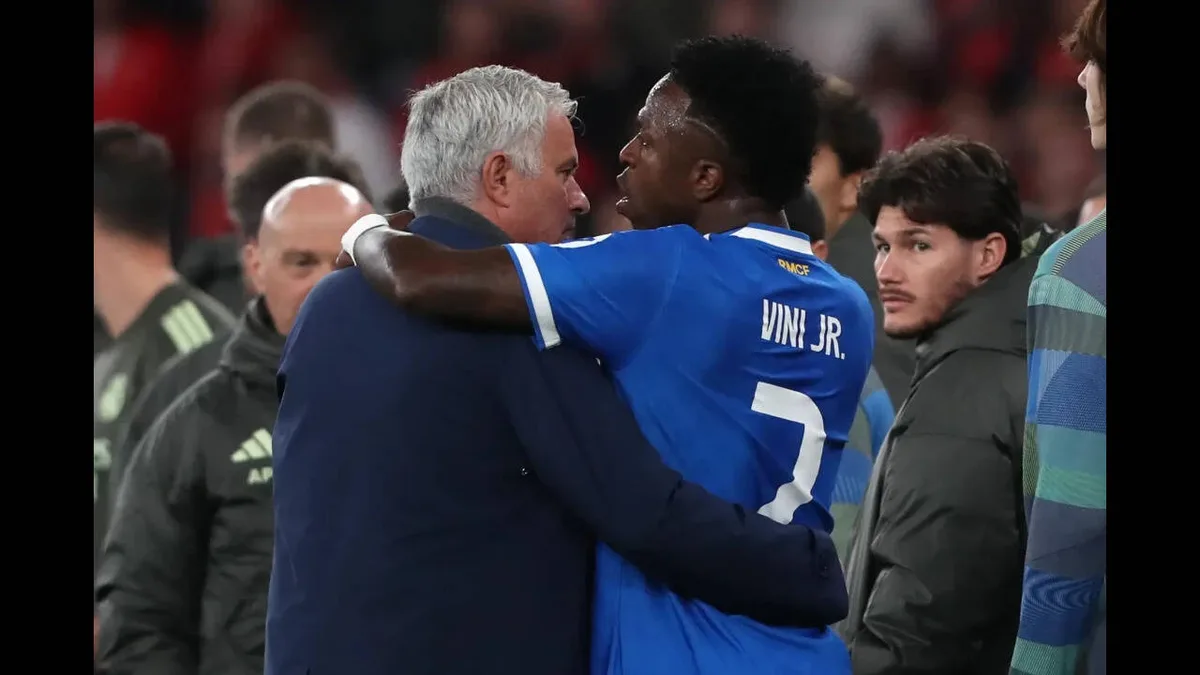 ‘He can control it better’: Mourinho defends Vinicius, urges referees to protect players