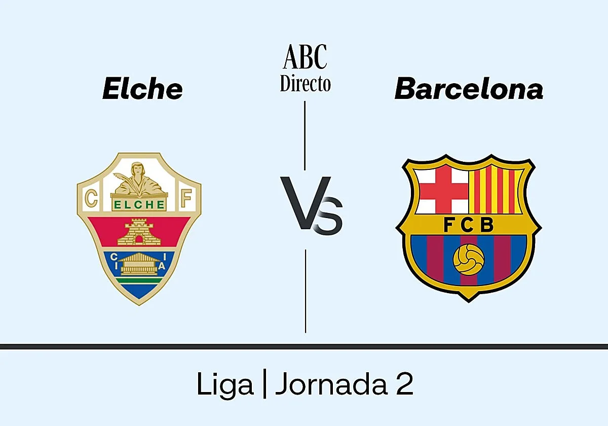 Estadísticas del Elche - Barcelona de la jornada 2 de la Liga