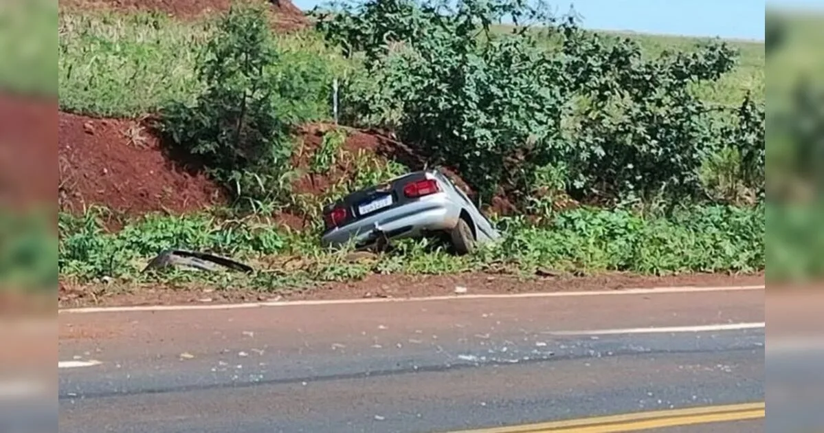 Acidente entre carro e caminhão deixa motorista ferido na PRC-272, em Cruzmaltina