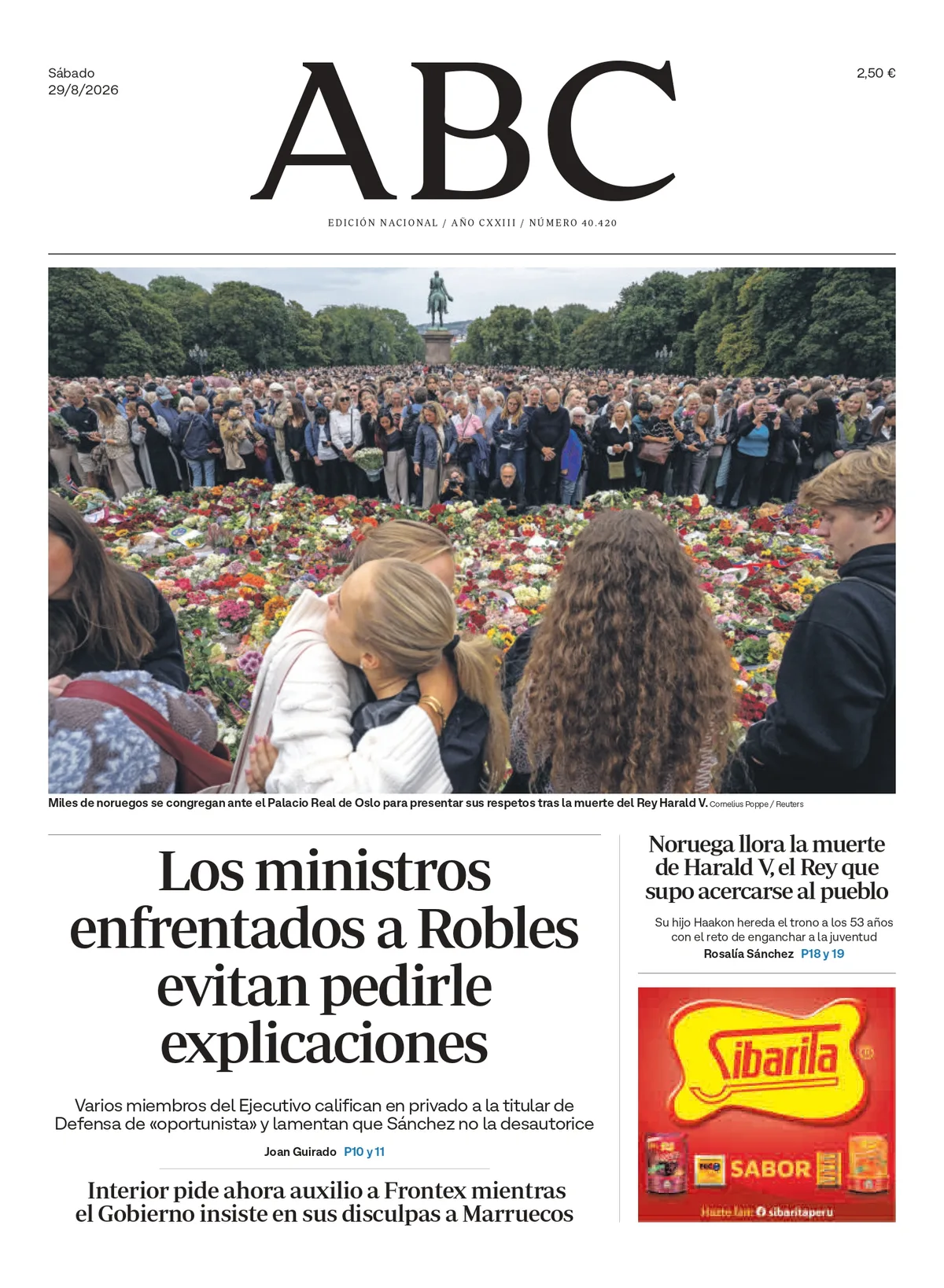Portadas de la prensa internacional de este sábado 29 de agosto de 2026