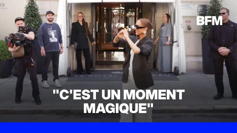 Céline Dion quitte son hôtel avant son premier concert parisien