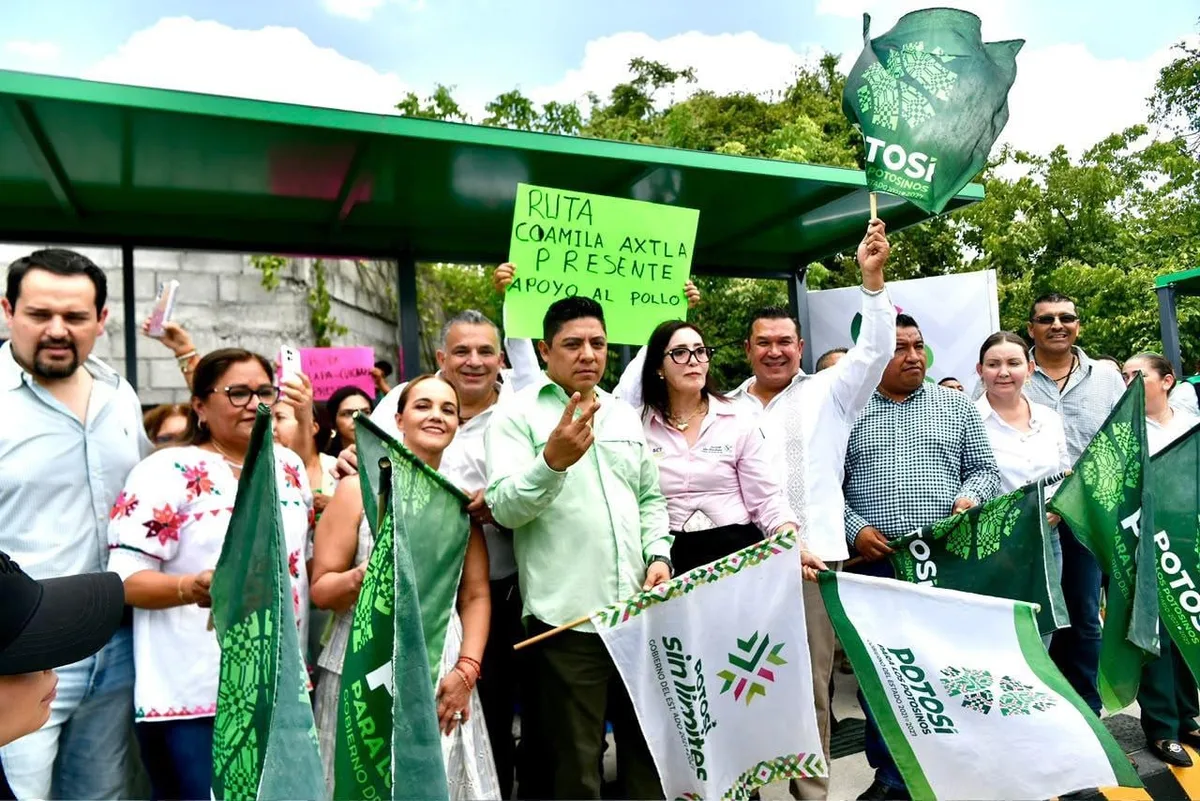 El gobernador Ricardo Gallardo pone en marcha Redmetro Riviera Huasteca: Más de 100 km de transporte gratuito