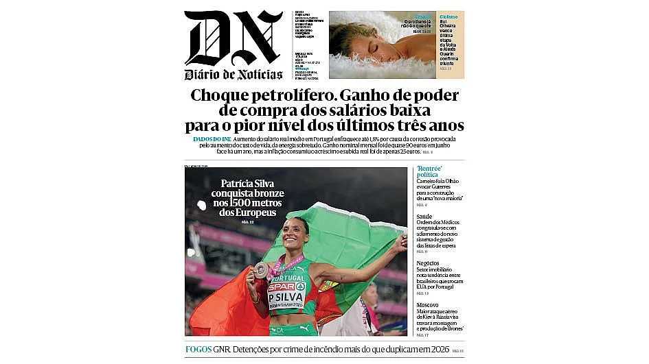 Leia aqui o DN desta segunda-feira, 17 de agosto