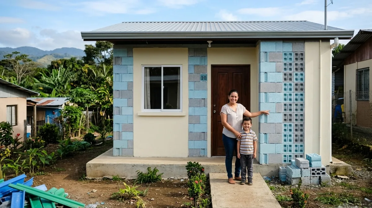 Ela economizou durante 9 anos para comprar terras, depois construiu sua casa com 7 toneladas de plástico reciclado