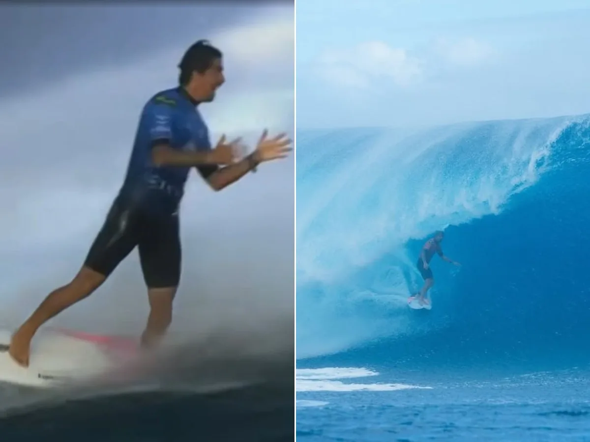 Miguel Pupo comemora manobra com 'Six Seven', mas sofre virada e acaba eliminado no Taiti