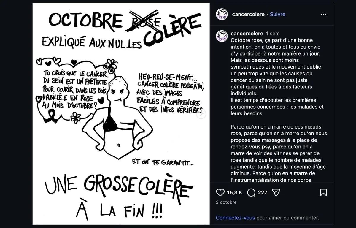 « Octobre ne sera pas rose, il sera en colère »… Pourquoi ce collectif est fâché contre octobre rose ?