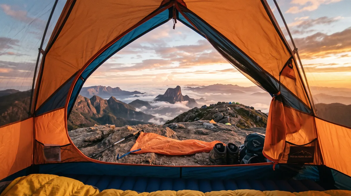 Ele fez um dos melhores acampamentos de sua vida enfrentando todo tipo de clima, terrenos irregulares e alturas indescritíveis para ter uma experiência única na natureza
