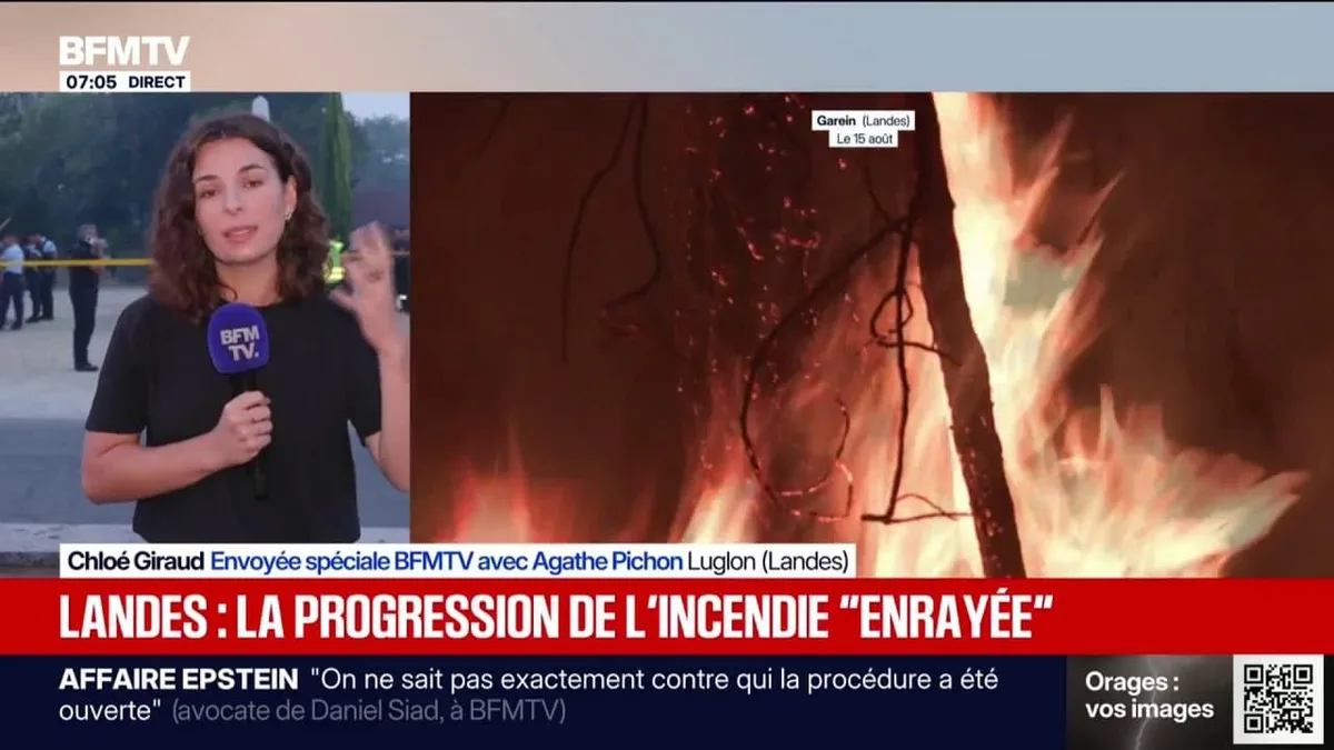 Incendie dans les Landes: le feu n'a pas progressé dans la nuit