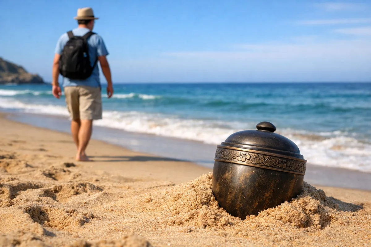Un hombre que paseaba por la playa se encuentra con una urna funeraria: los análisis revelan que procede de Alemania y falleció con 80 años