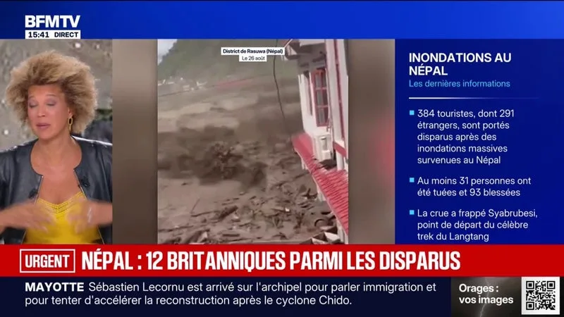 Inondations meurtrières au Népal: 12 Britanniques parmi les disparus