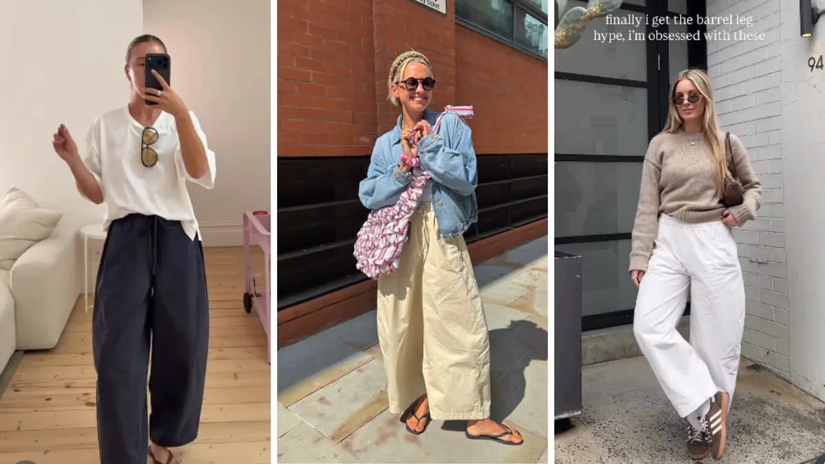 Barrel leg pants are everywhere right now. Here’s how to wear them this spring