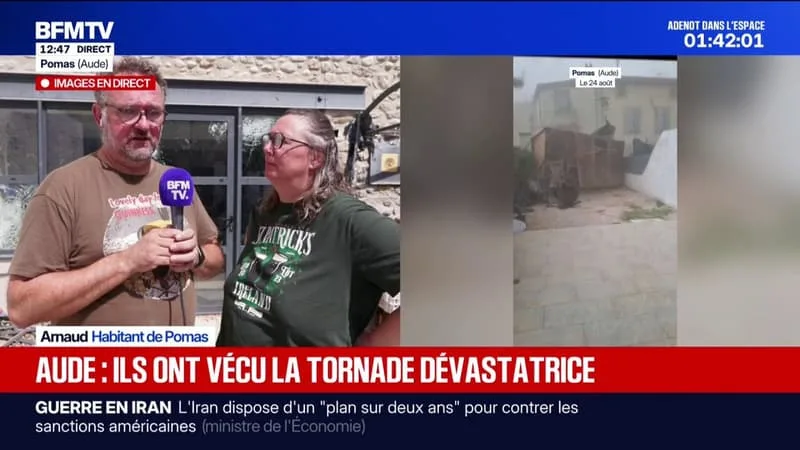 Tornade dans l'Aude: "On a beaucoup de dégâts", témoigne cet habitant de Pomas